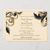 Elegant zwart en goud ontwerp kaart (Voorkant / Achterkant)