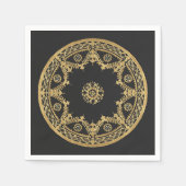 Elegant zwart en goud ontwerp servet (Voorkant)