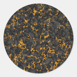 Elegant zwart en goud Onyx marmeren textuur ontwer Ronde Sticker