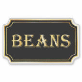 Elegant  zwart en goud pantry label (Voorkant)
