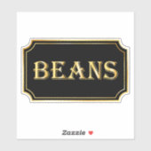 Elegant  zwart en goud pantry label (Vel)