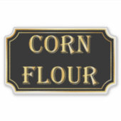 Elegant  zwart en goud pantry label (Voorkant)