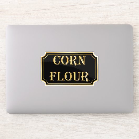 Elegant  zwart en goud pantry label (Computer)