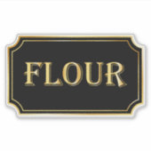 Elegant  zwart en goud pantry label (Voorkant)