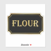 Elegant  zwart en goud pantry label (Vel)
