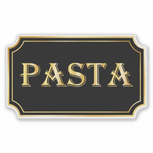 Elegant  zwart en goud pantry label (Voorkant)