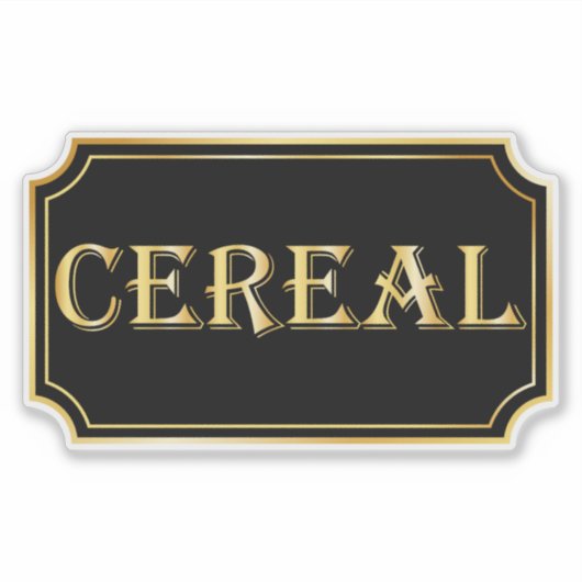 Elegant  zwart en goud pantry label (Voorkant)