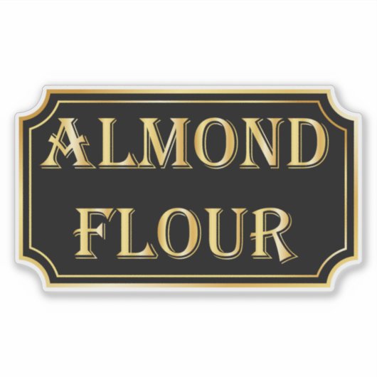 Elegant zwart en goud pantry label (Voorkant)