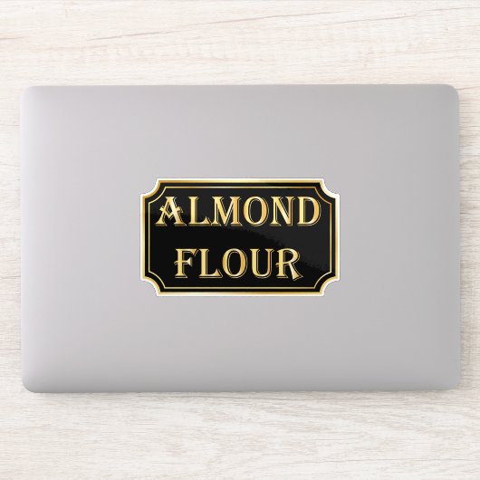 Elegant  zwart en goud pantry label (Computer)