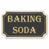 Elegant  zwart en goud pantry label (Voorkant)