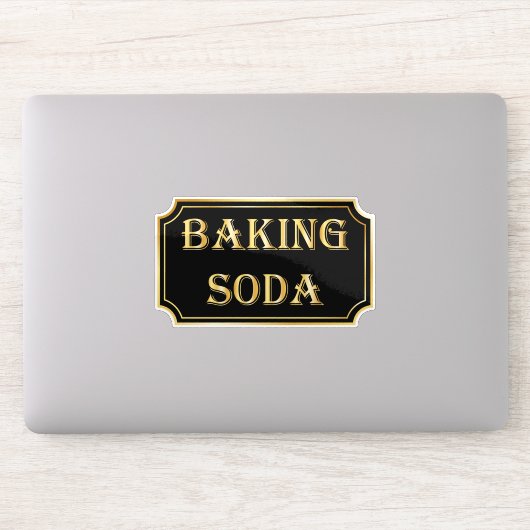 Elegant  zwart en goud pantry label (Computer)