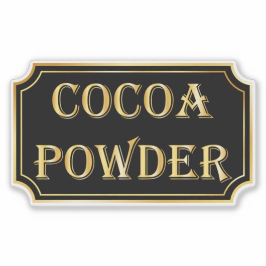 Elegant zwart en goud pantry label (Voorkant)