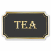 Elegant  zwart en goud pantry label (Voorkant)