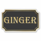 Elegant zwart en goud pantry label (Voorkant)