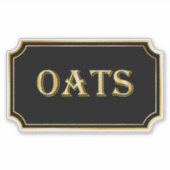 Elegant zwart en goud pantry label (Voorkant)