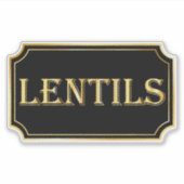 Elegant  zwart en goud pantry label (Voorkant)