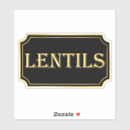 Elegant zwart en goud pantry label