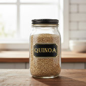 Elegant  zwart en goud pantry label