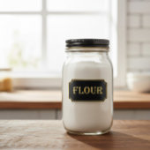 Elegant  zwart en goud pantry label