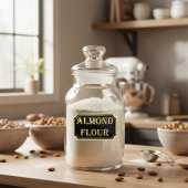 Elegant zwart en goud pantry label