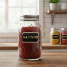 Elegant zwart en goud pantry label