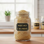 Elegant zwart en goud pantry label