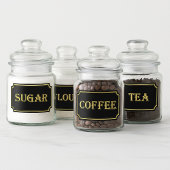 Elegant  zwart en goud pantry label