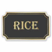 Elegant  zwart en goud pantry label (Voorkant)