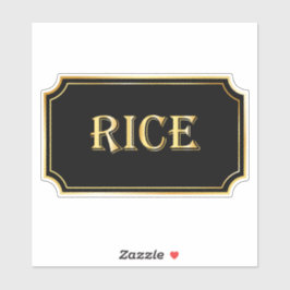 Elegant zwart en goud pantry label