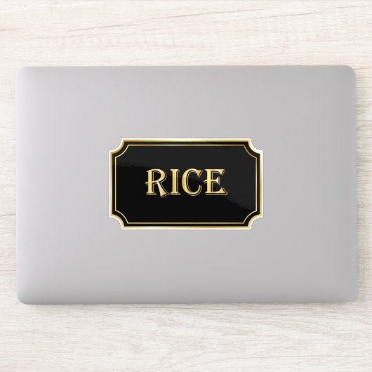 Elegant  zwart en goud pantry label (Computer)