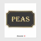 Elegant  zwart en goud pantry label (Vel)