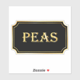 Elegant zwart en goud pantry label