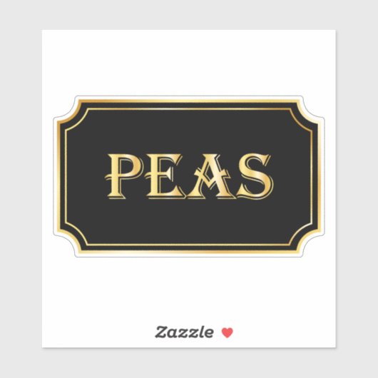Elegant  zwart en goud pantry label (Vel)