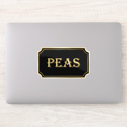 Elegant  zwart en goud pantry label (Computer)