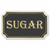 Elegant  zwart en goud pantry label (Voorkant)