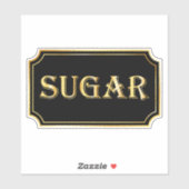 Elegant  zwart en goud pantry label (Vel)