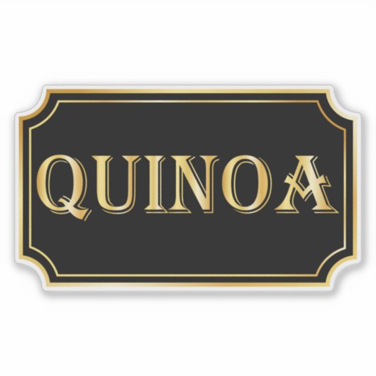 Elegant  zwart en goud pantry label (Voorkant)