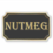 Elegant  zwart en goud pantry label (Voorkant)