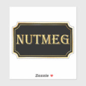 Elegant  zwart en goud pantry label (Vel)