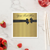 Elegant zwart en goud pensioen servet (Insitu)