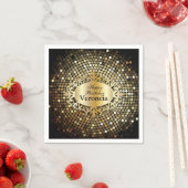 Elegant zwart en goud personaliseren servet (Insitu)