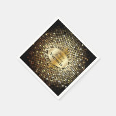 Elegant zwart en goud personaliseren servet (Hoek)