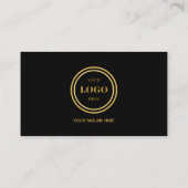 Elegant zwart en goud QR Code Modern Professional Visitekaartje (Achterkant)