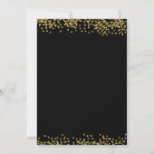Elegant zwart en goud Sparkle Glitter Afstuderen Kaart (Achterkant)