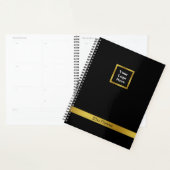 Elegant Zwart en Goud Uw Logo Hier 2025 Planner (Display)