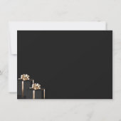 Elegant Zwart en Goud Verjaardagsfeestuitnodiging (Achterkant)