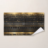 Elegant zwart en goud verticaal gestreept bad handdoek (Handdoek)