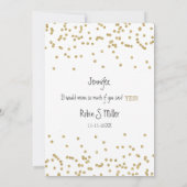 Elegant zwart en goud Wil je mijn bruidsmeisje zij Kaart (Achterkant)