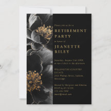 Elegant zwart en gouden bloemverzorgingspartij