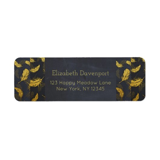 Elegant, zwart en goudvet etiket (Voorkant)